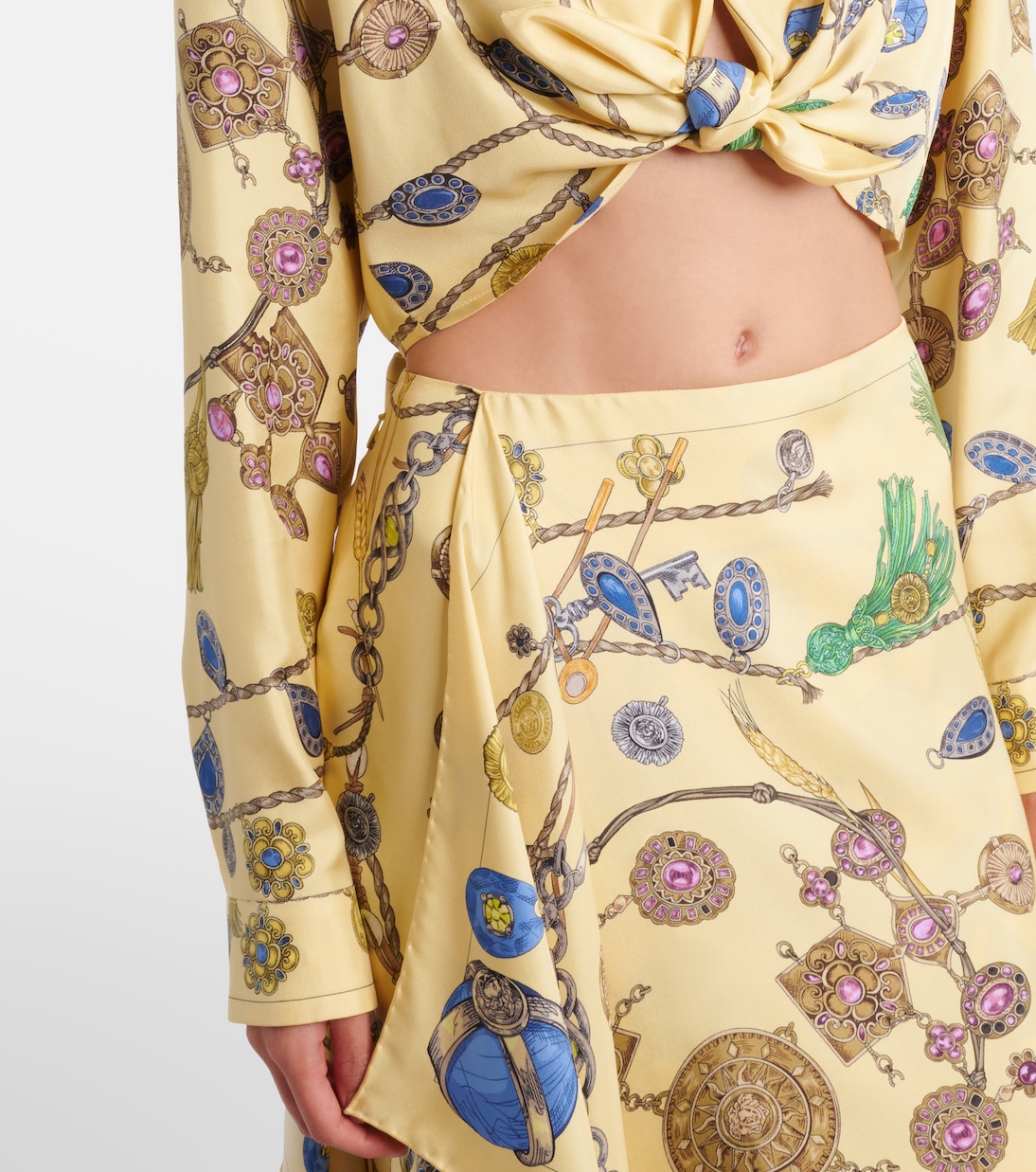 Printed silk twill shirt | Versace