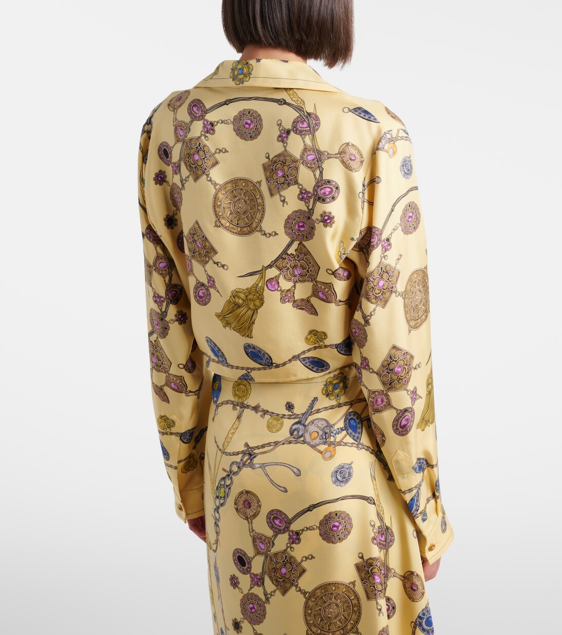 Printed silk twill shirt | Versace