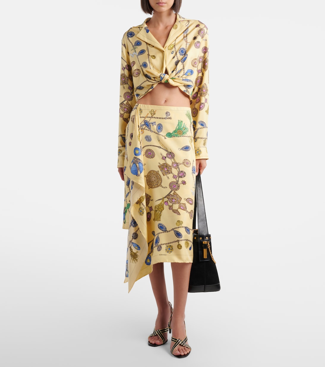 Printed silk twill shirt | Versace