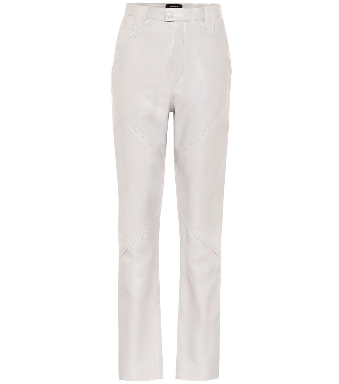 High-Rise-Hose Xenia aus Leder | Isabel Marant