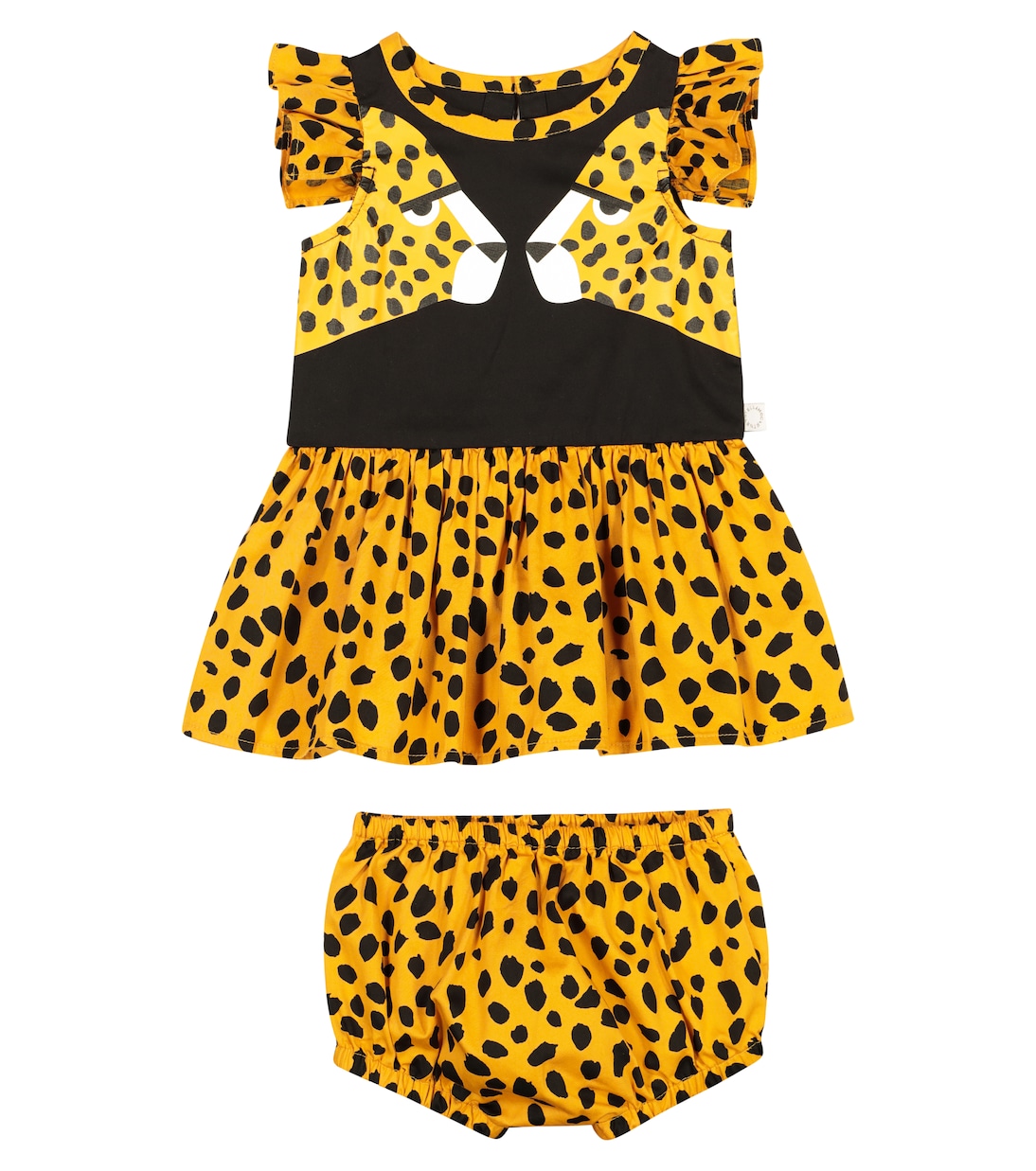 Baby cheetah-print cotton dress and bloomers set | Stella McCartney Kids