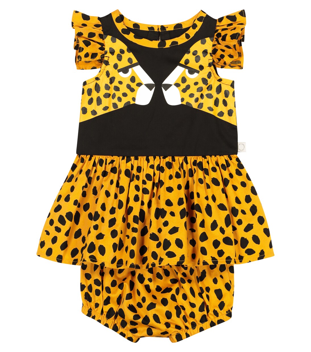 Baby cheetah-print cotton dress and bloomers set | Stella McCartney Kids