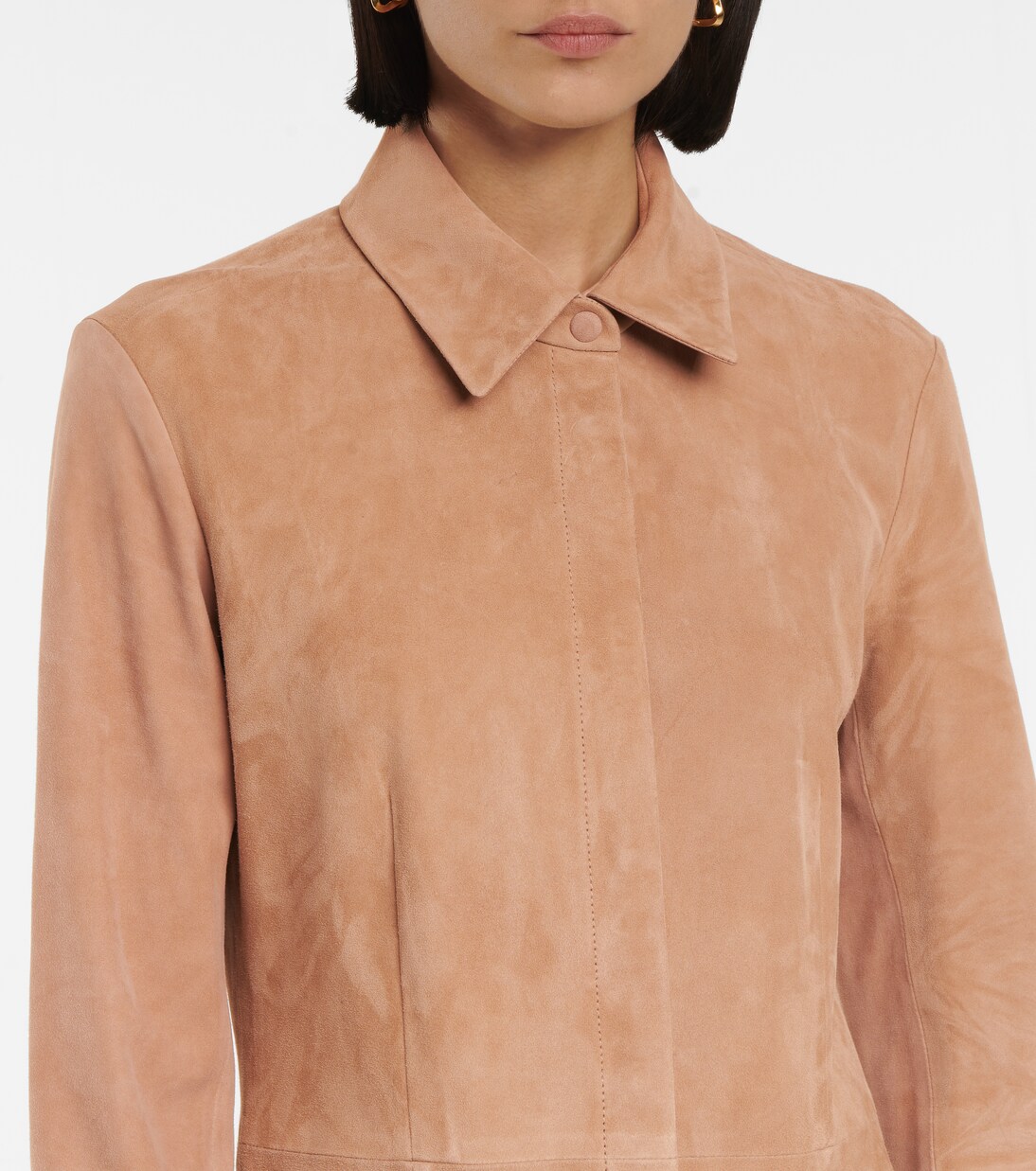 Robe longue Casia en daim | Joseph