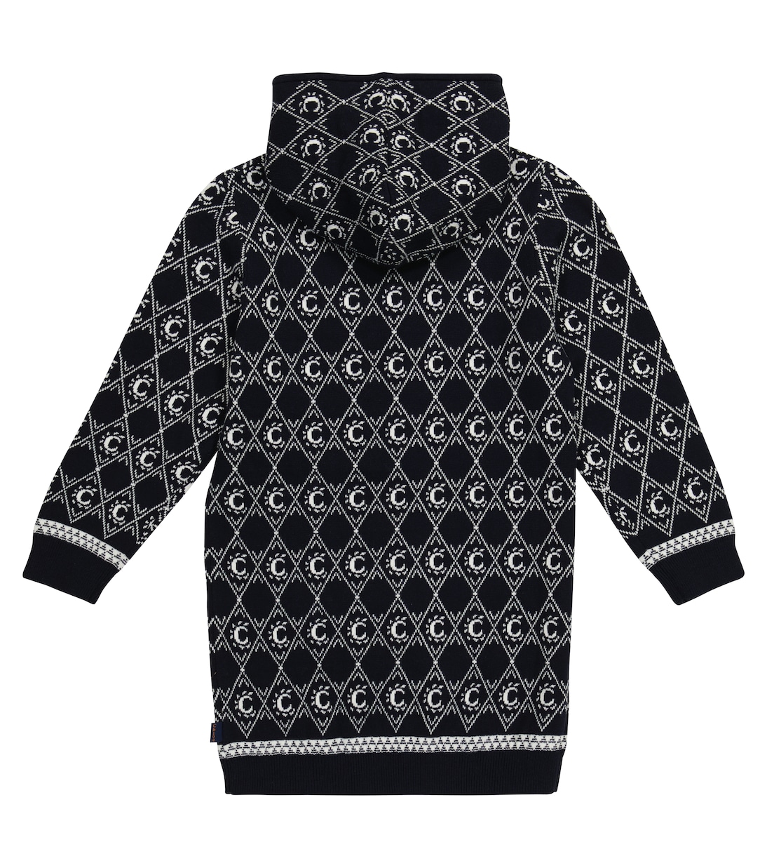 Robe en coton et laine intarsia | Chloé Kids