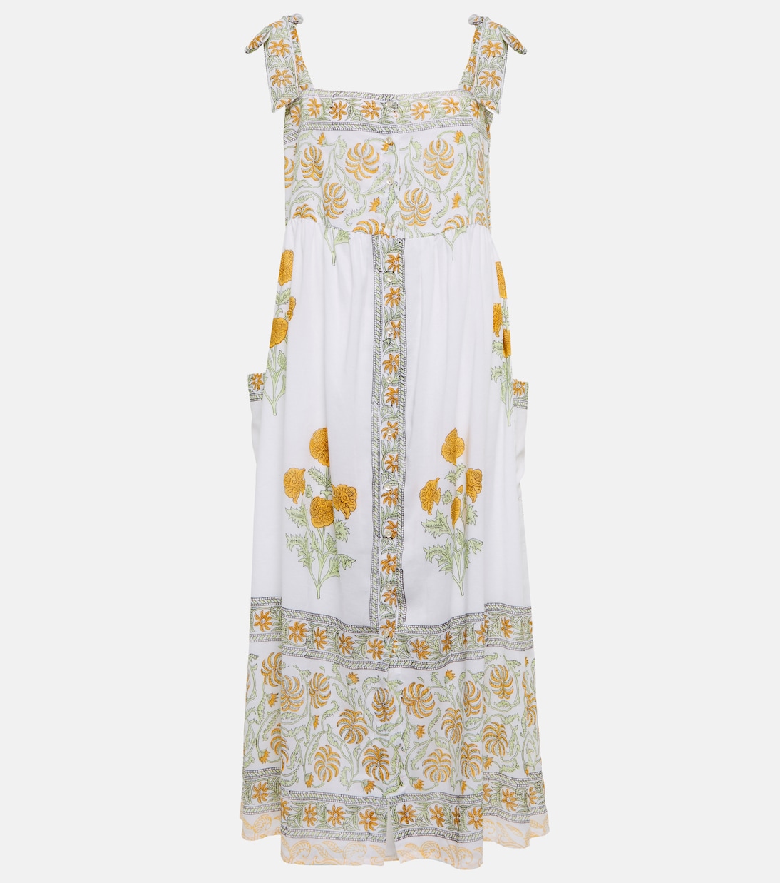 Robe midi en coton à fleurs | Juliet Dunn