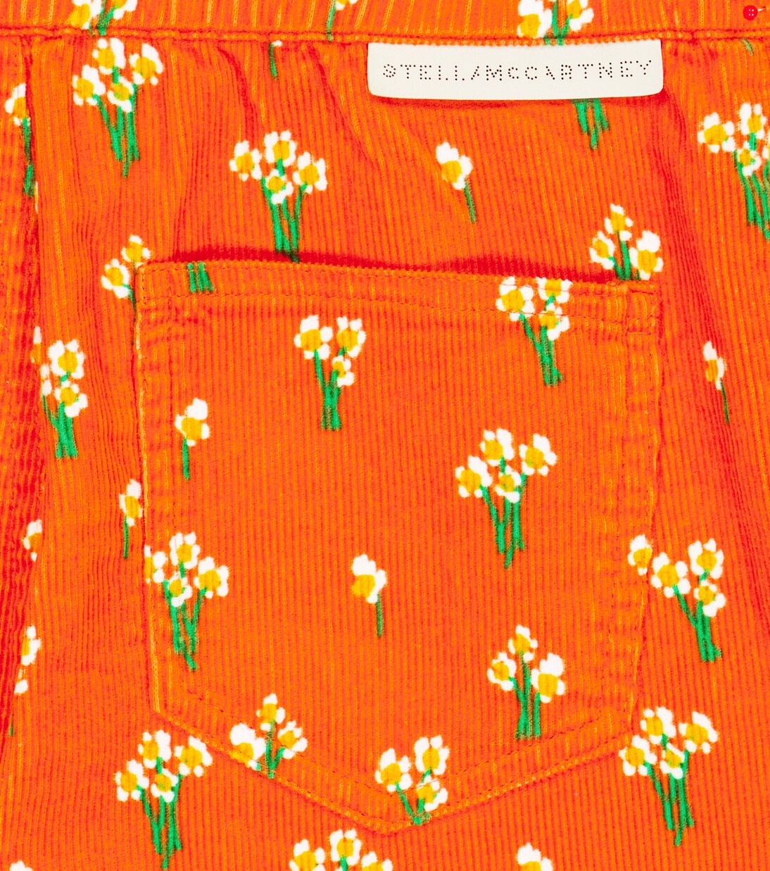 Floral cotton corduroy jumpsuit | Stella McCartney Kids