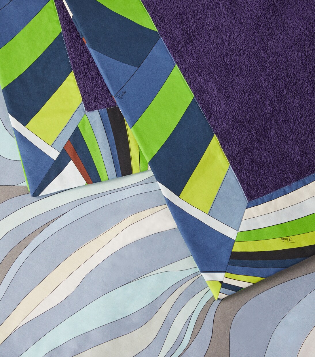 Printed cotton beach towel | Pucci