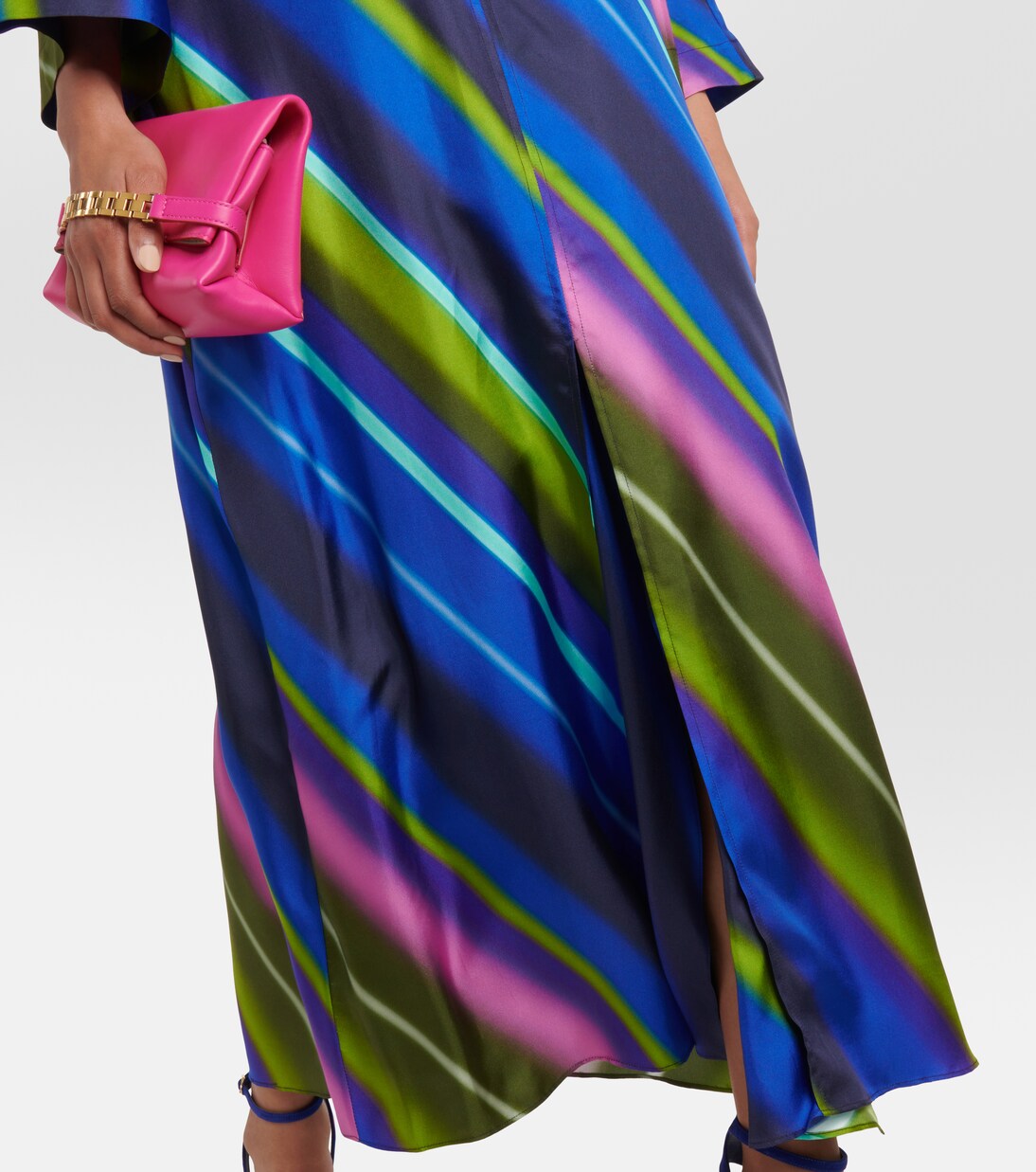 Cafetan Citylight Stripes en soie | Dorothee Schumacher