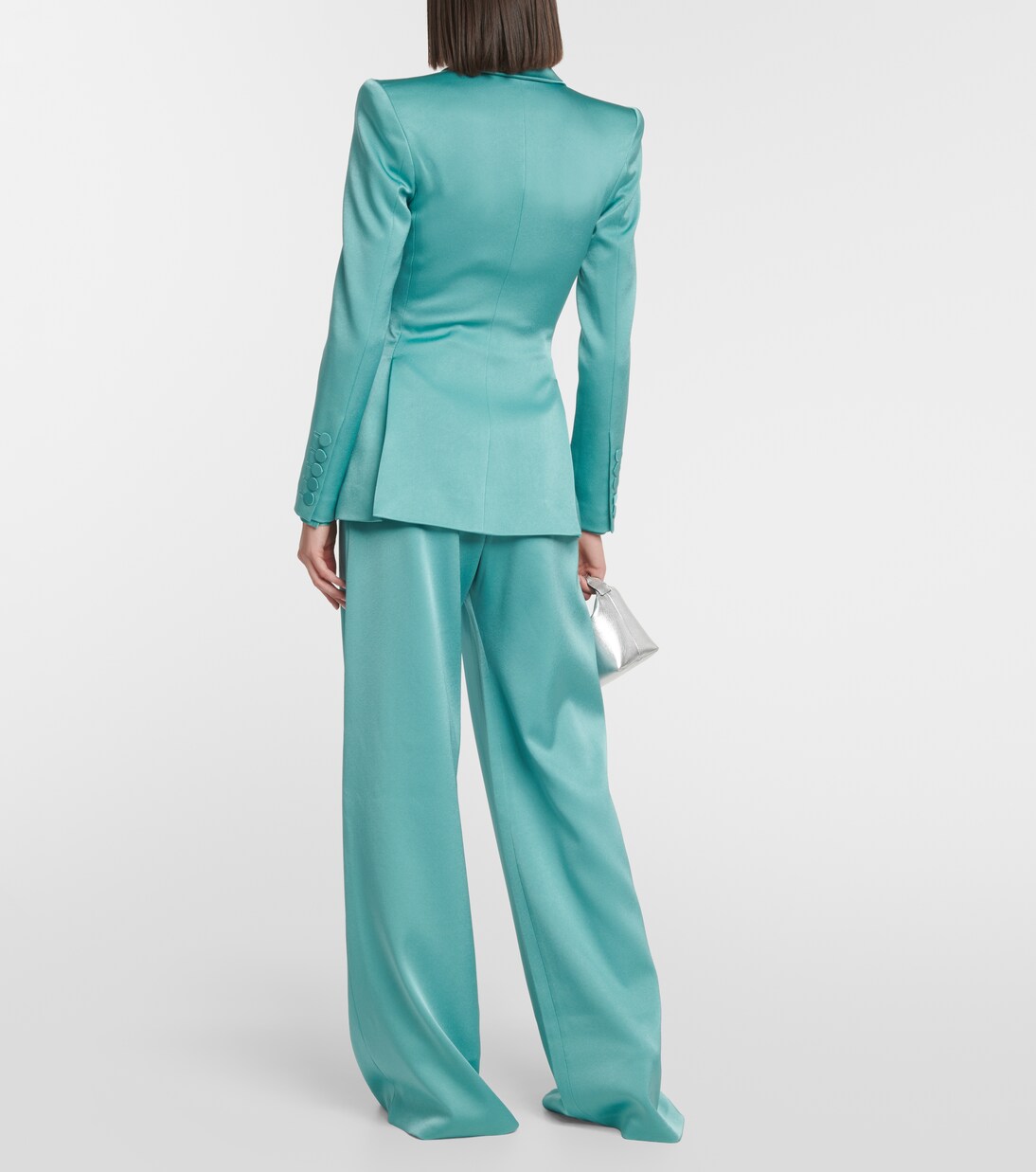 Blazer monopetto Aro in raso | Alex Perry