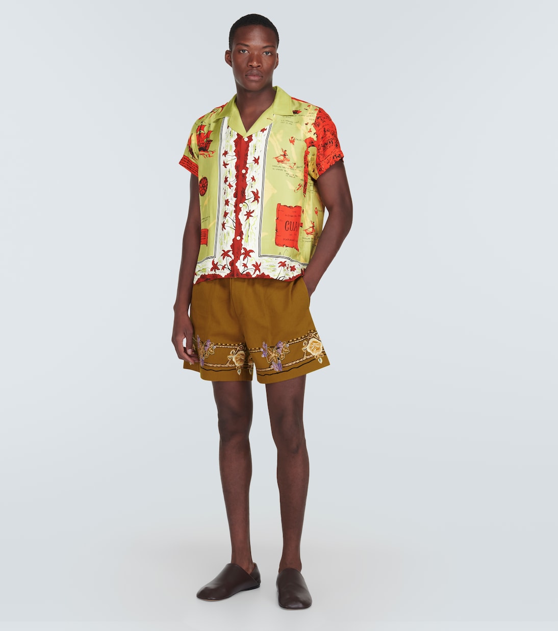 Printed silk shirt | Bode