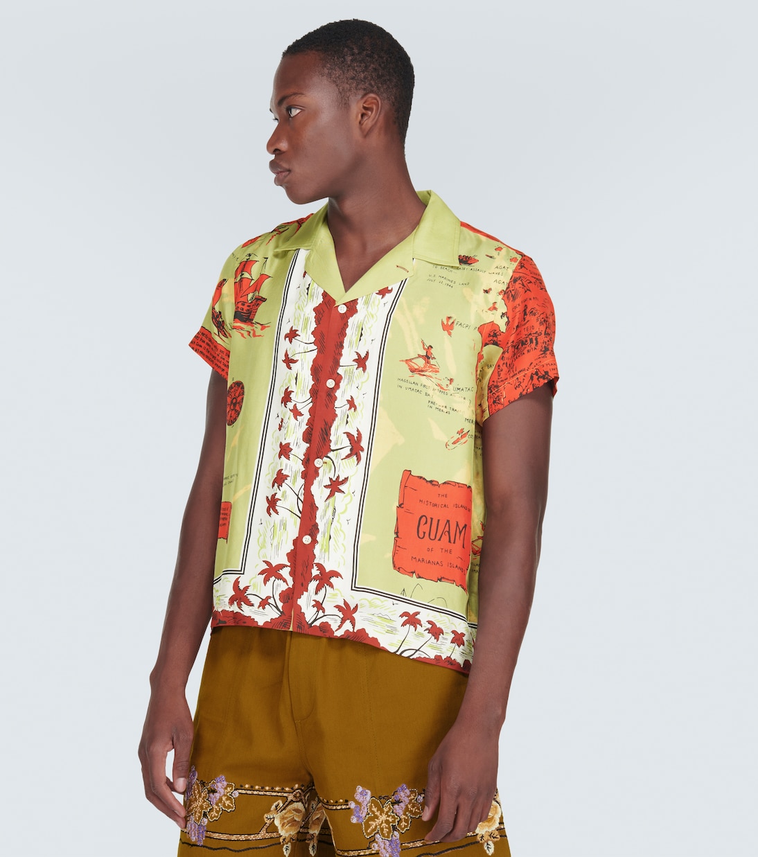 Printed silk shirt | Bode