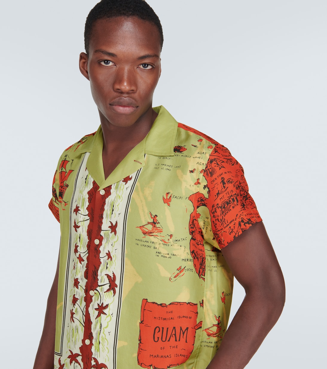 Printed silk shirt | Bode