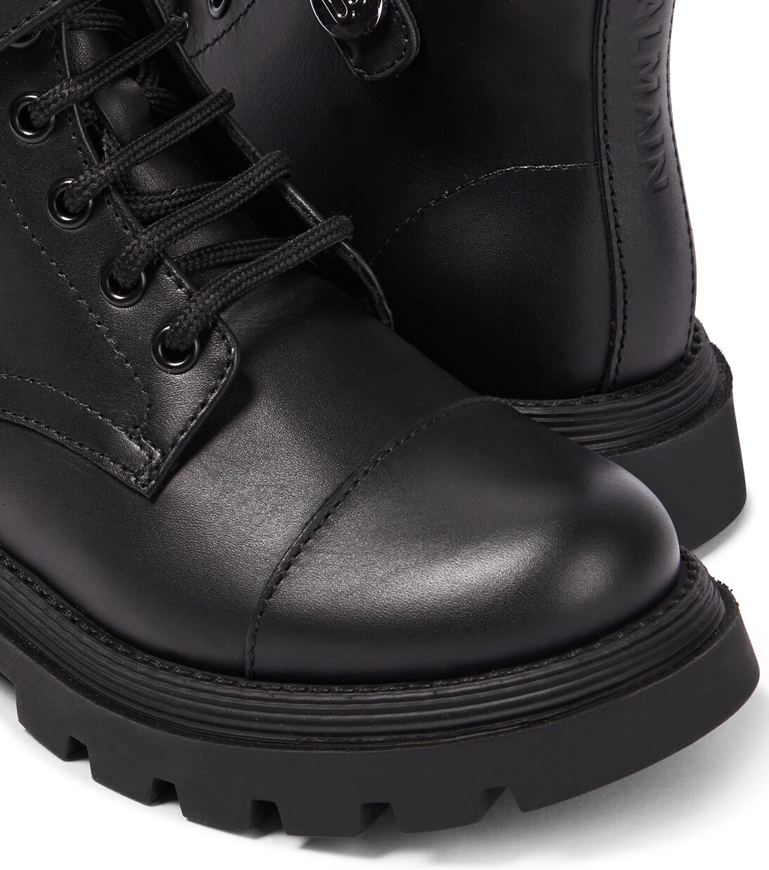 Stivali in pelle con logo | Balmain Kids