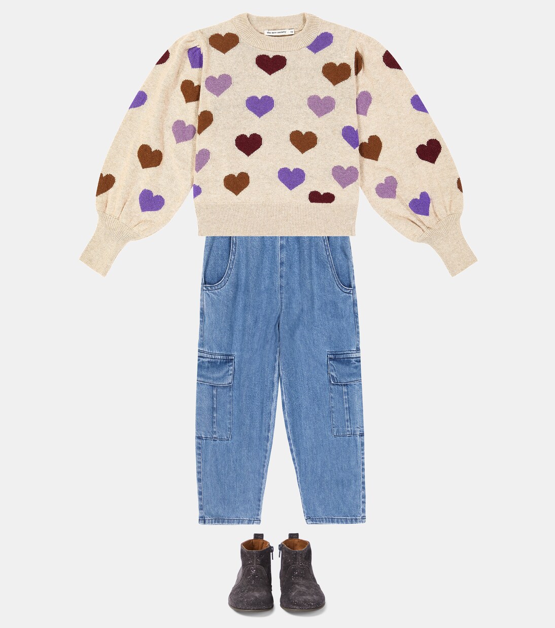 Hearts intarsia wool-blend sweater | The New Society