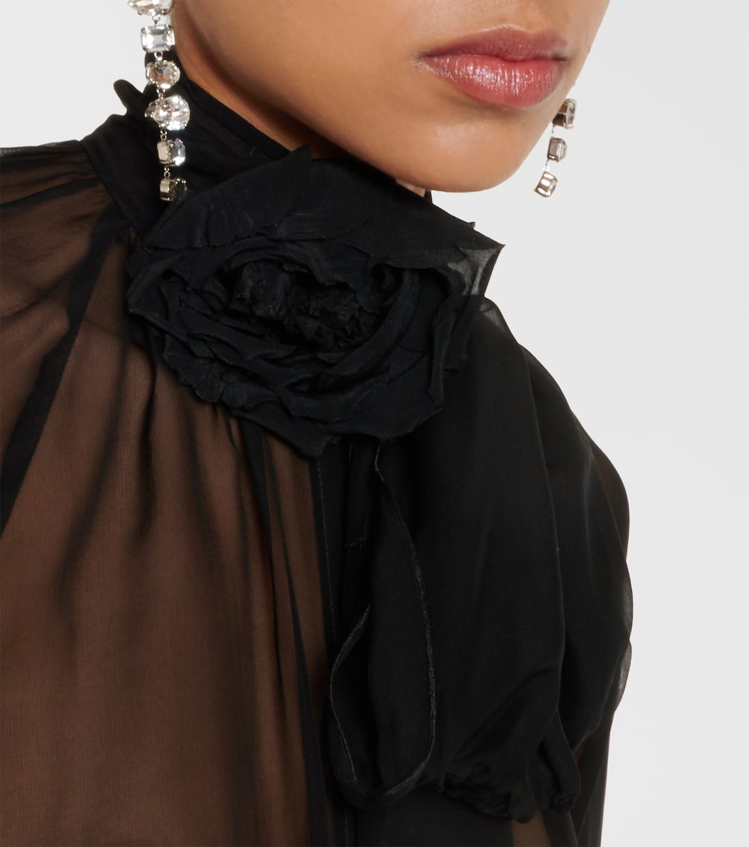 Verzierte Bluse aus Seidenchiffon | Dolce&Gabbana