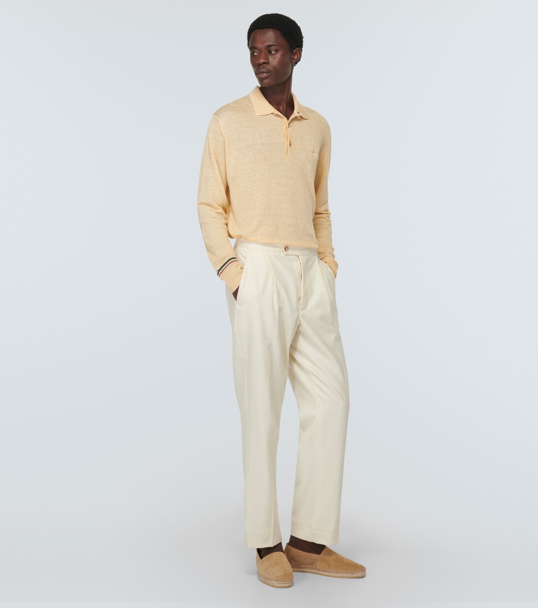 Linen and cotton polo sweater | Etro