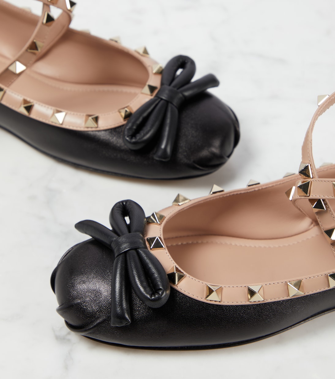 Bailarinas Rockstud de piel  | Valentino Garavani