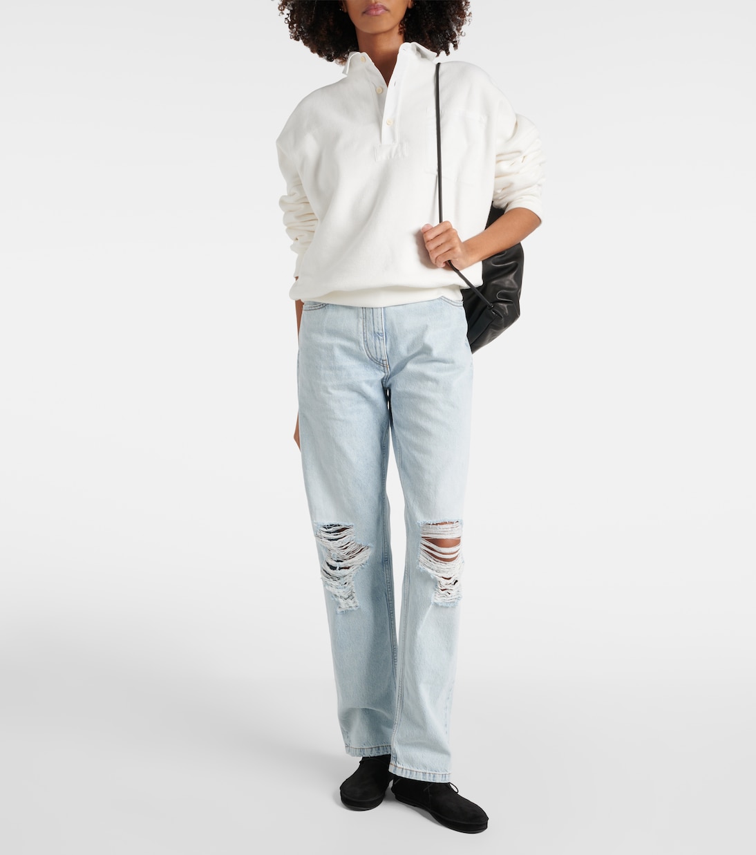 Ankle Boots Tyler aus Veloursleder | The Row