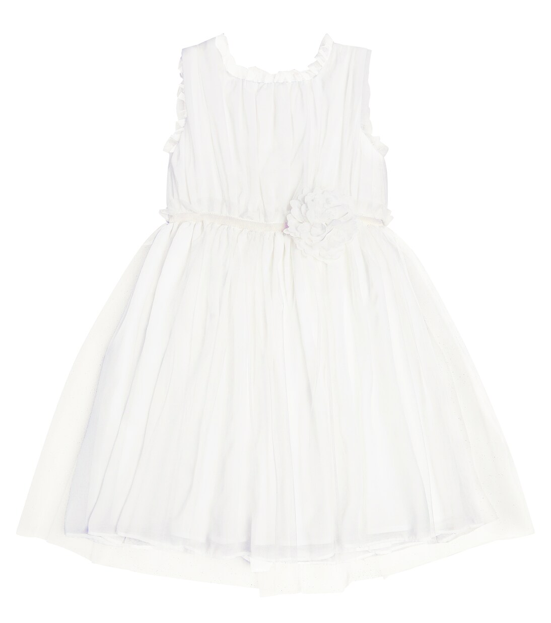 Floral-appliqué tulle dress | Patachou