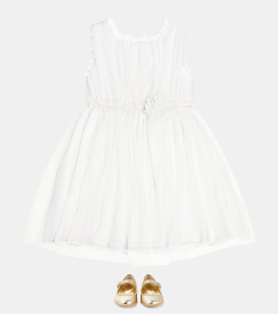 Floral-appliqué tulle dress | Patachou