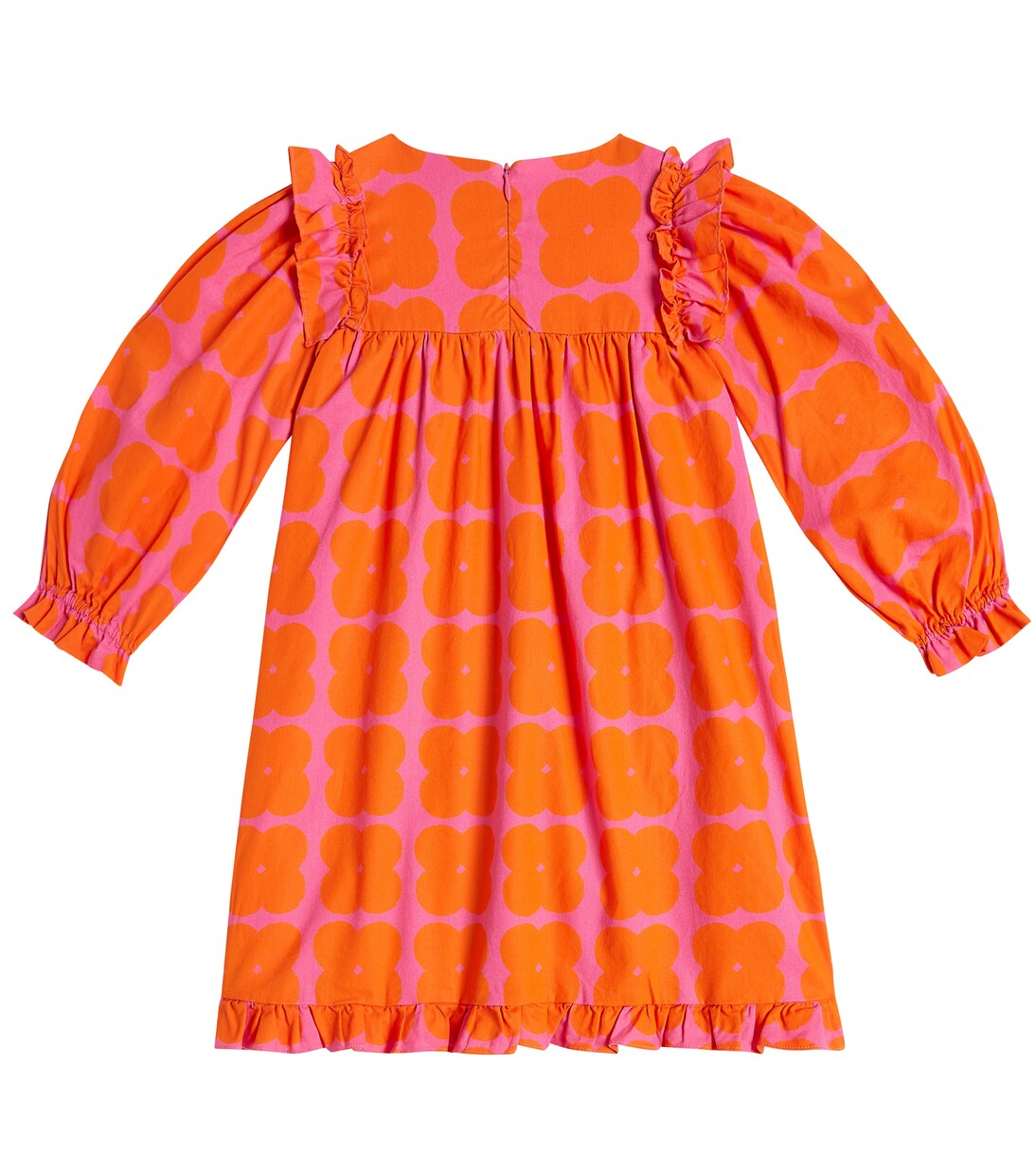 Clover ruffle-trimmed cotton dress | Jellymallow