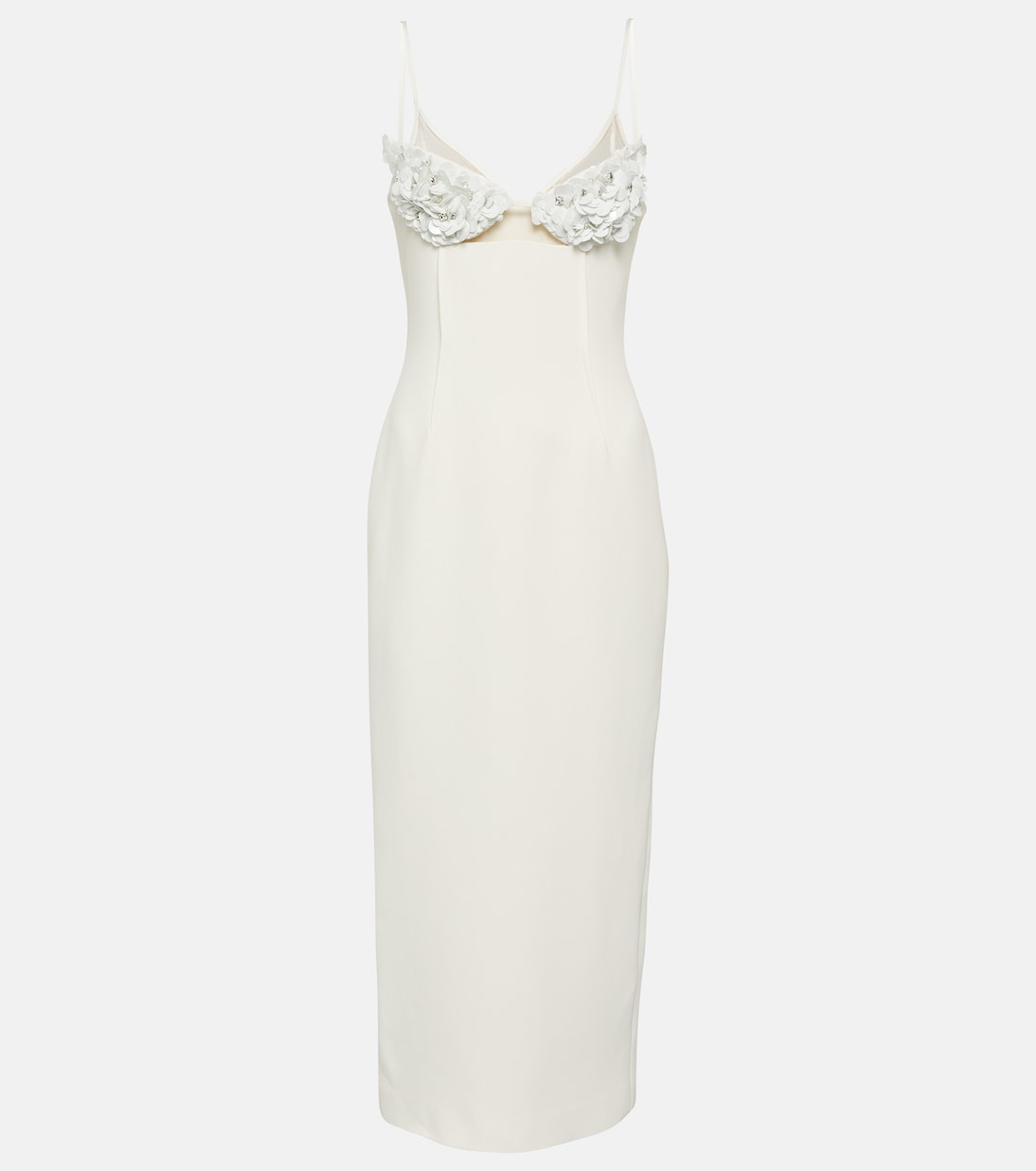 Verziertes Midikleid aus Cady | David Koma