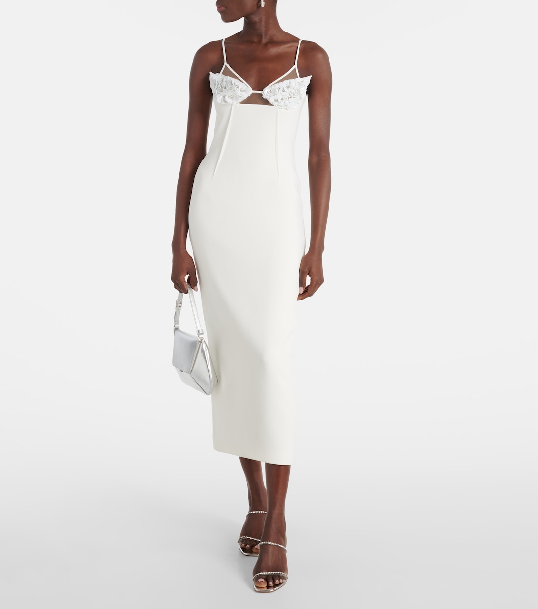 Verziertes Midikleid aus Cady | David Koma