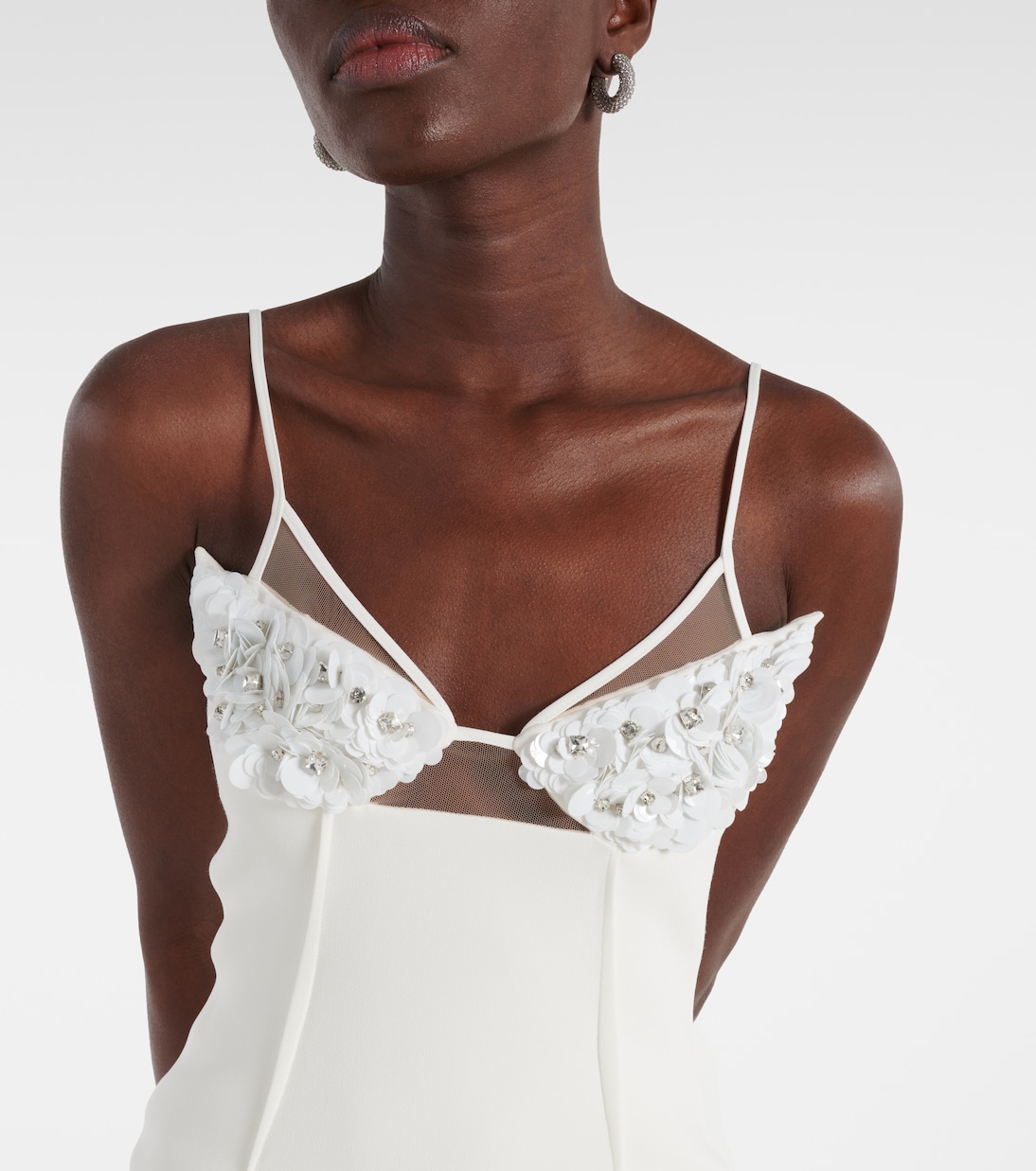 Verziertes Midikleid aus Cady | David Koma