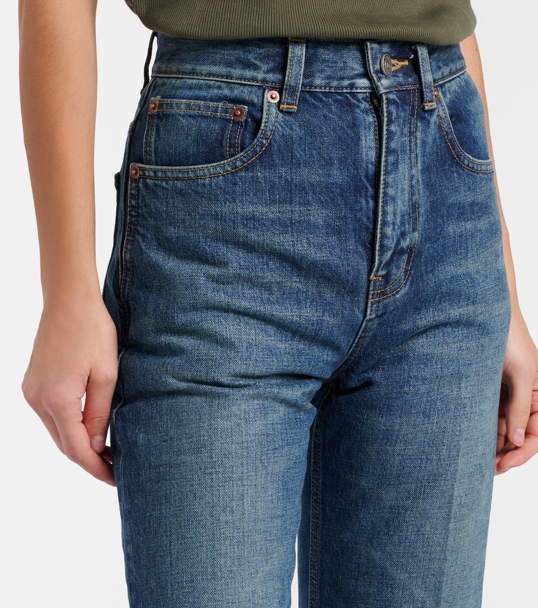 Clyde high-rise straight jeans | Saint Laurent
