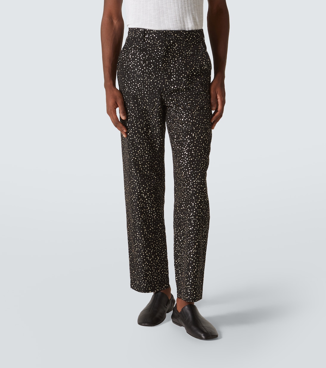 Glitter faille straight pants | Bode