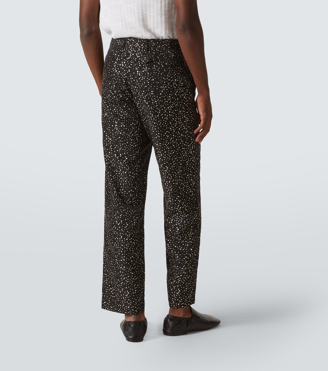 Glitter faille straight pants | Bode