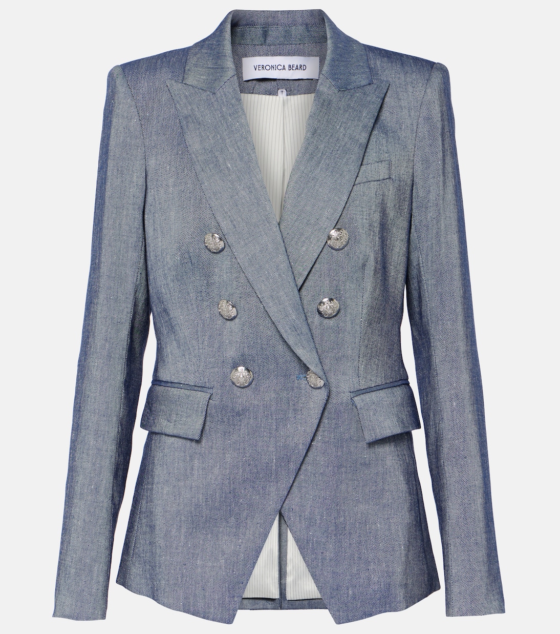 Miller double-breasted linen-blend blazer | Veronica Beard