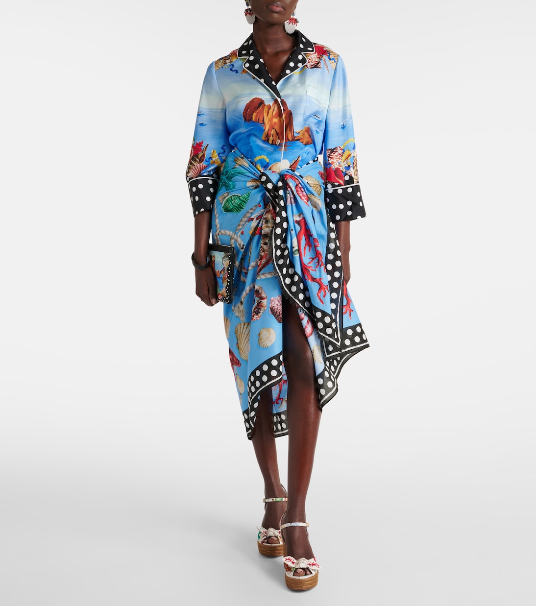 Capri printed silk satin shirt | Dolce&Gabbana