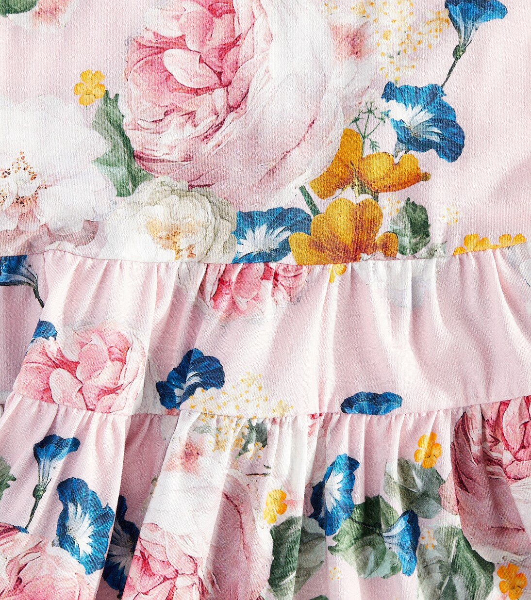 Robe en coton mélangé à fleurs | Monnalisa