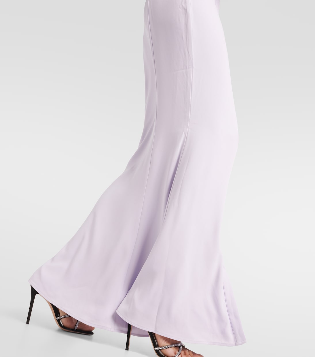Robe longue en satin à plumes | Roland Mouret