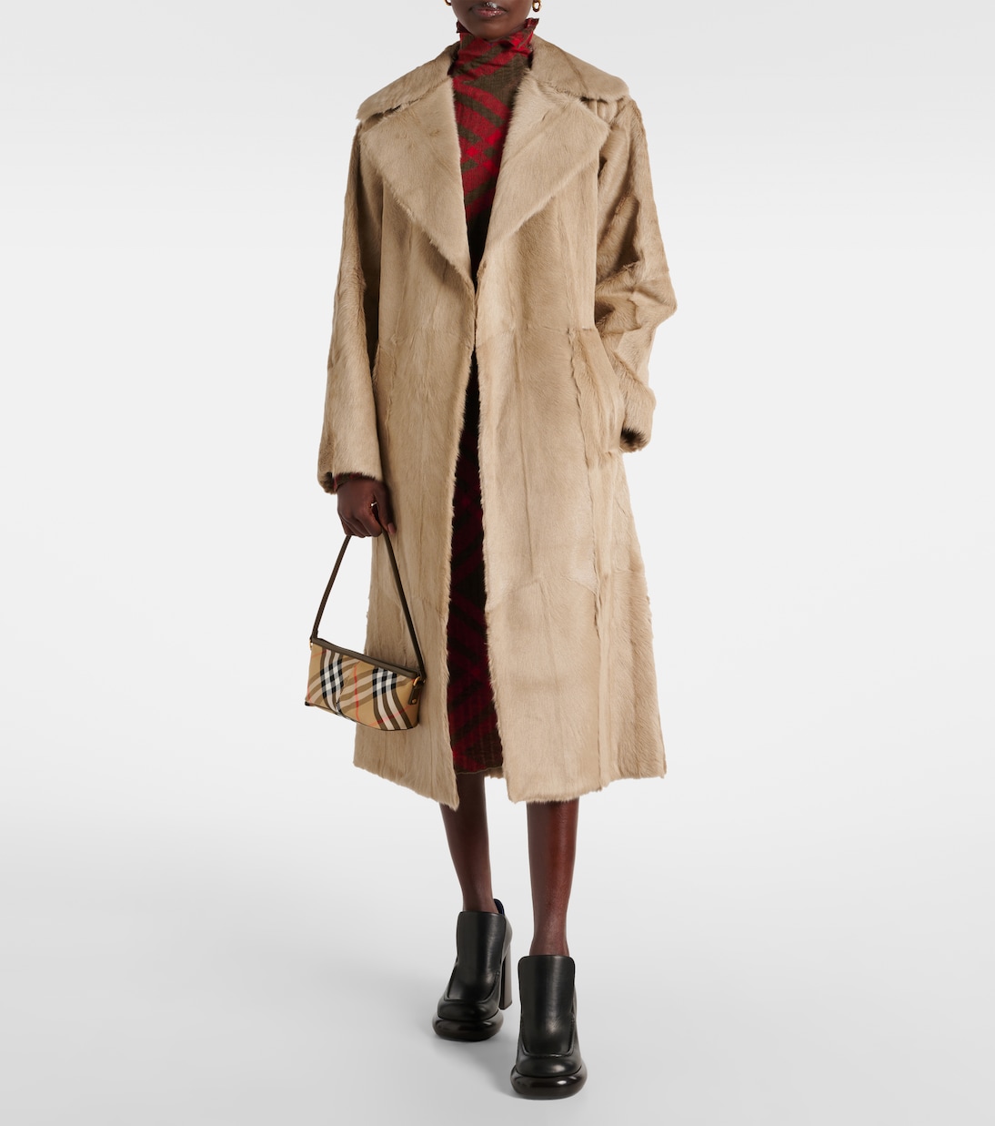 Shearling trench coat | Burberry