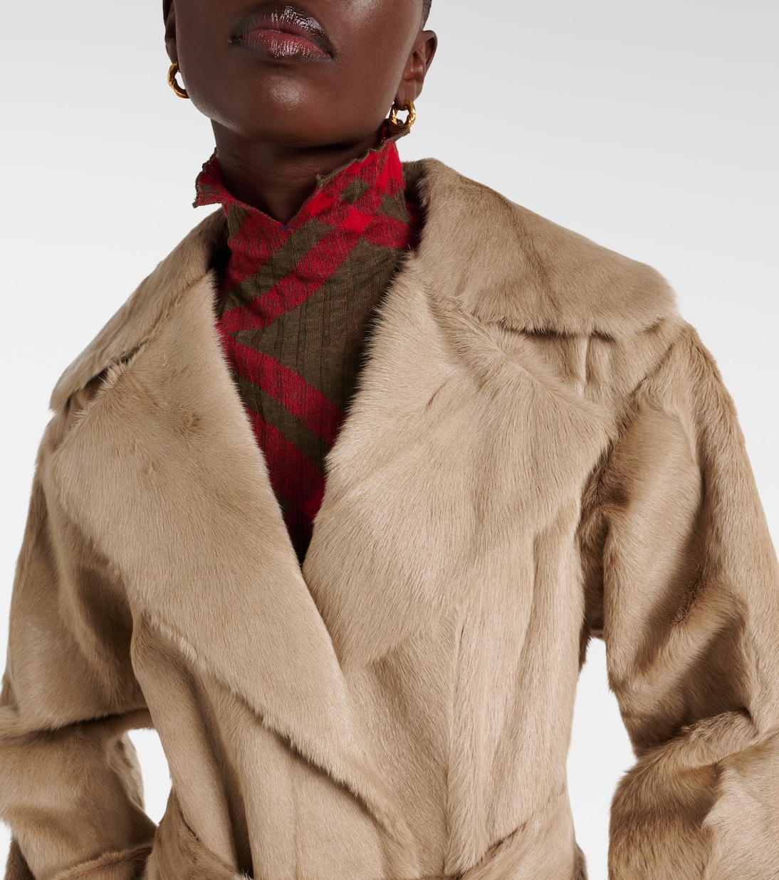 Shearling trench coat | Burberry