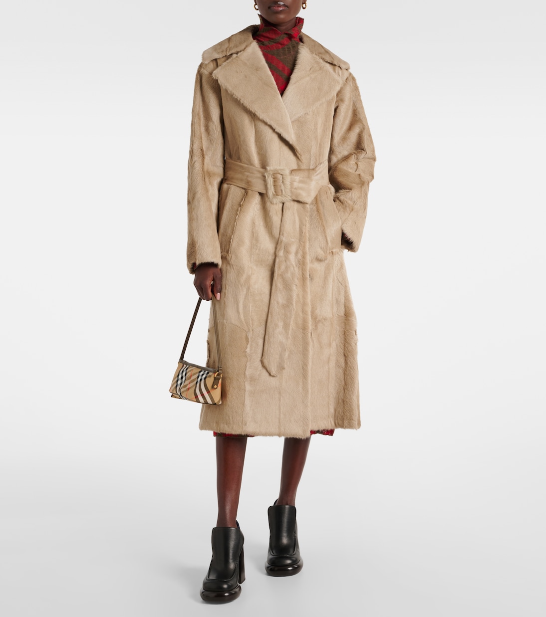 Shearling trench coat | Burberry