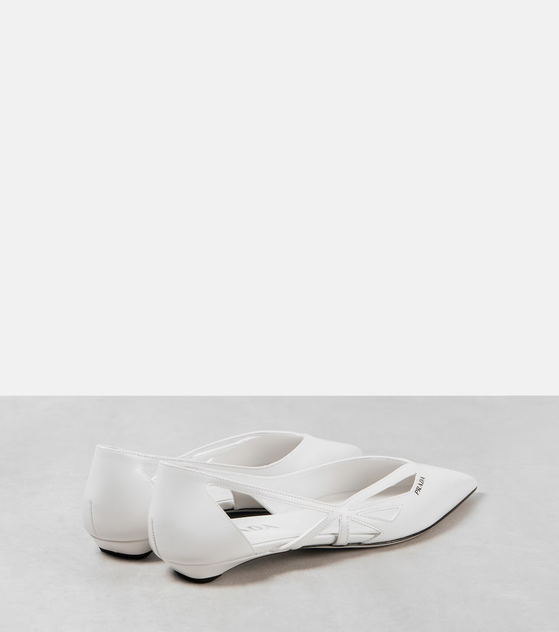Leather ballet flats | Prada