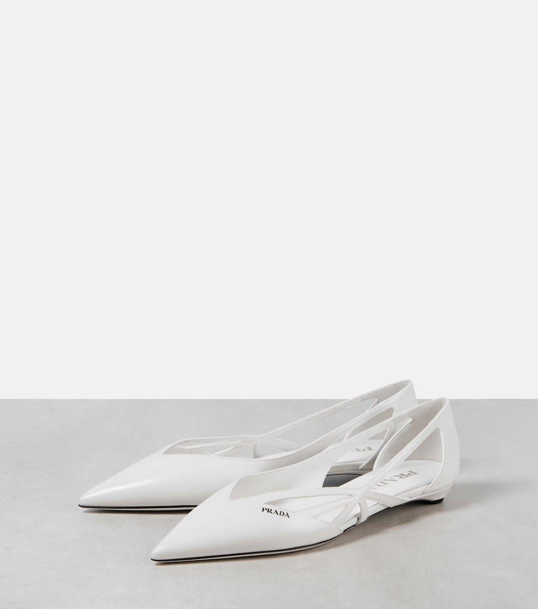 Leather ballet flats | Prada