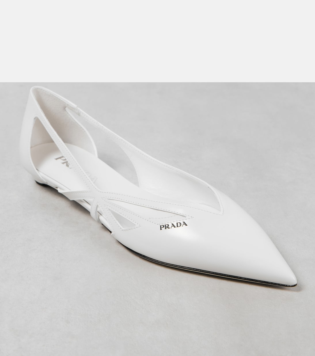 Leather ballet flats | Prada