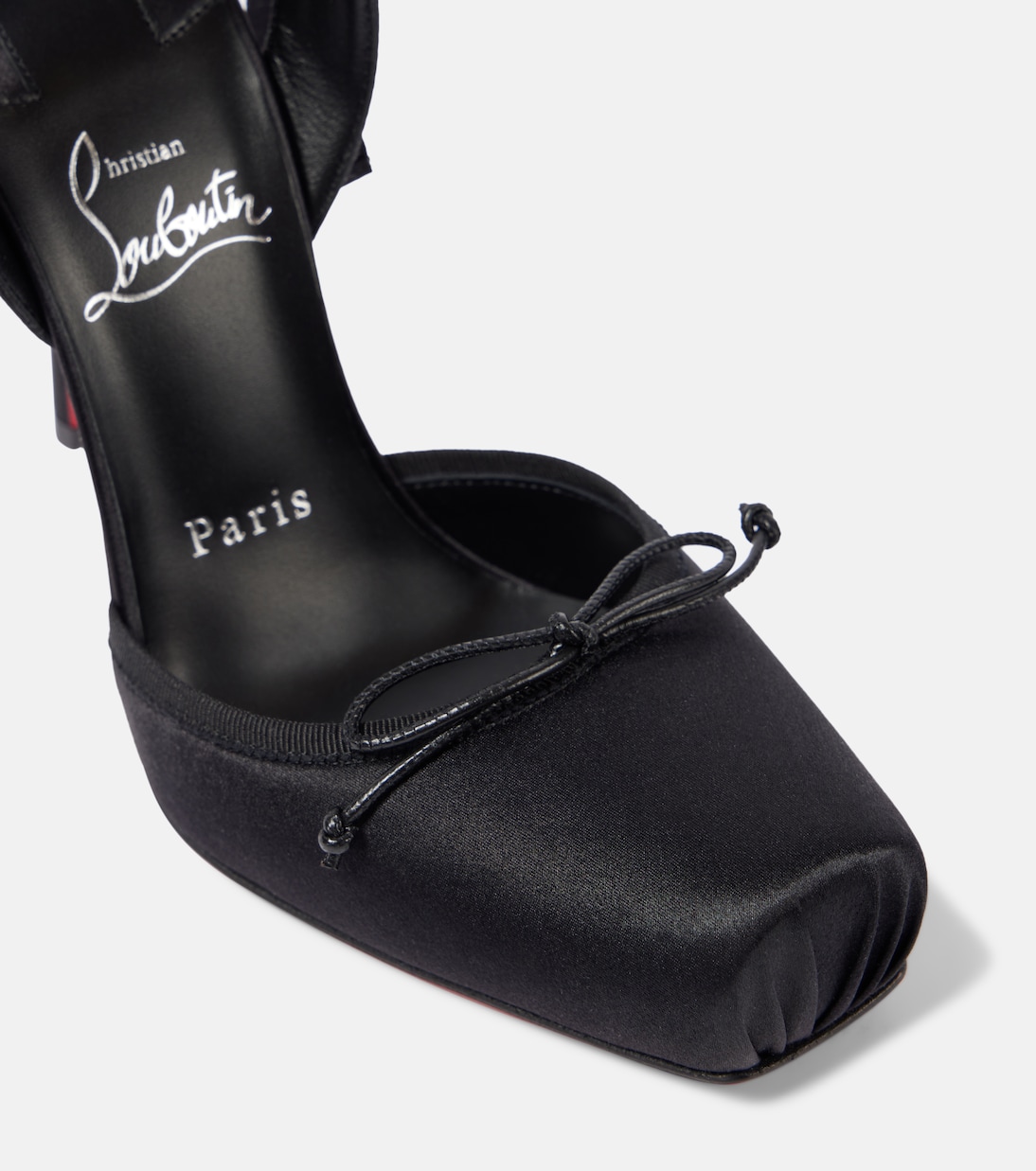 Cassia Lace Up 100 satin crêpe pumps | Christian Louboutin