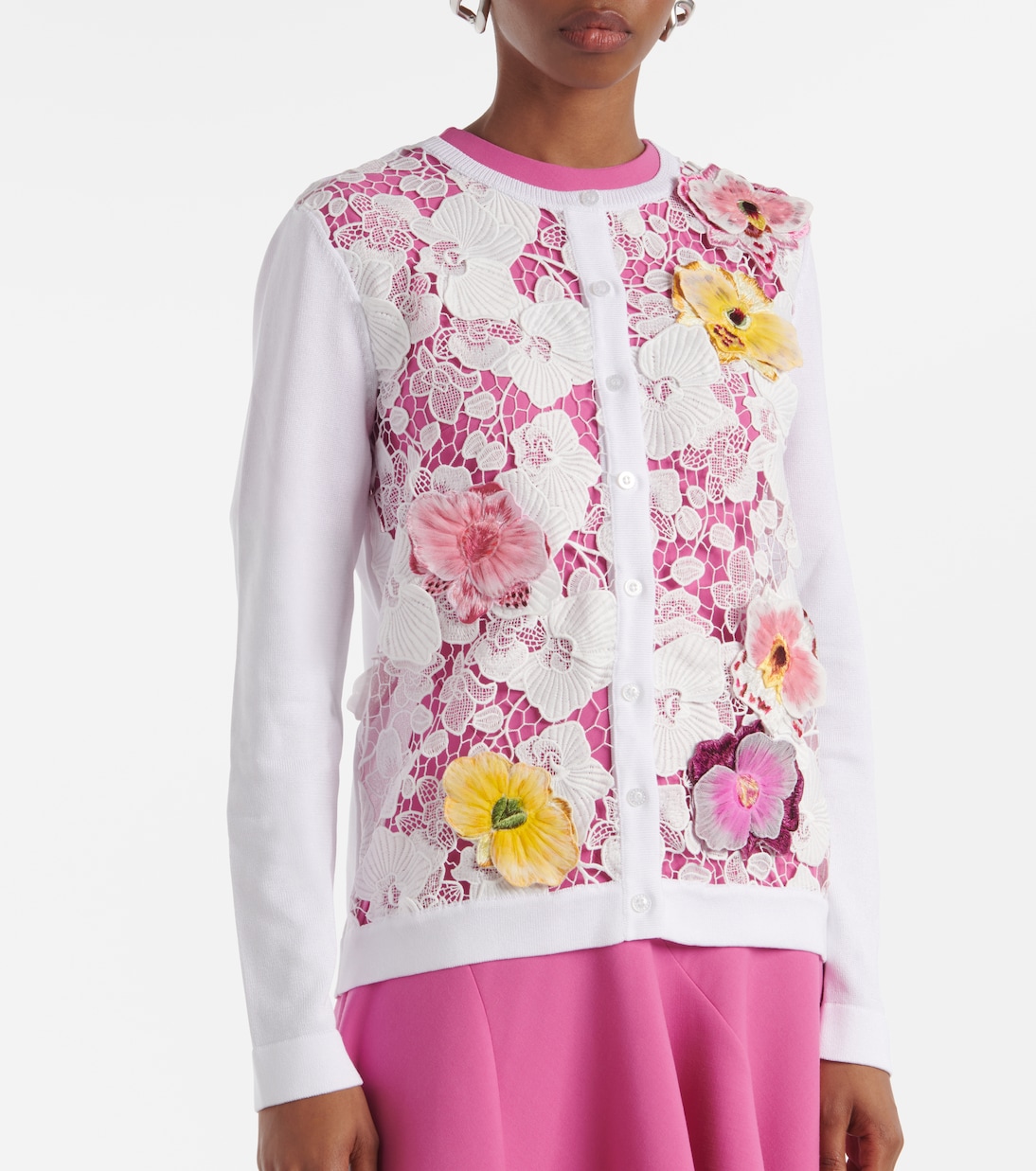 Cardigan aus einem Baumwollgemisch | Oscar de la Renta