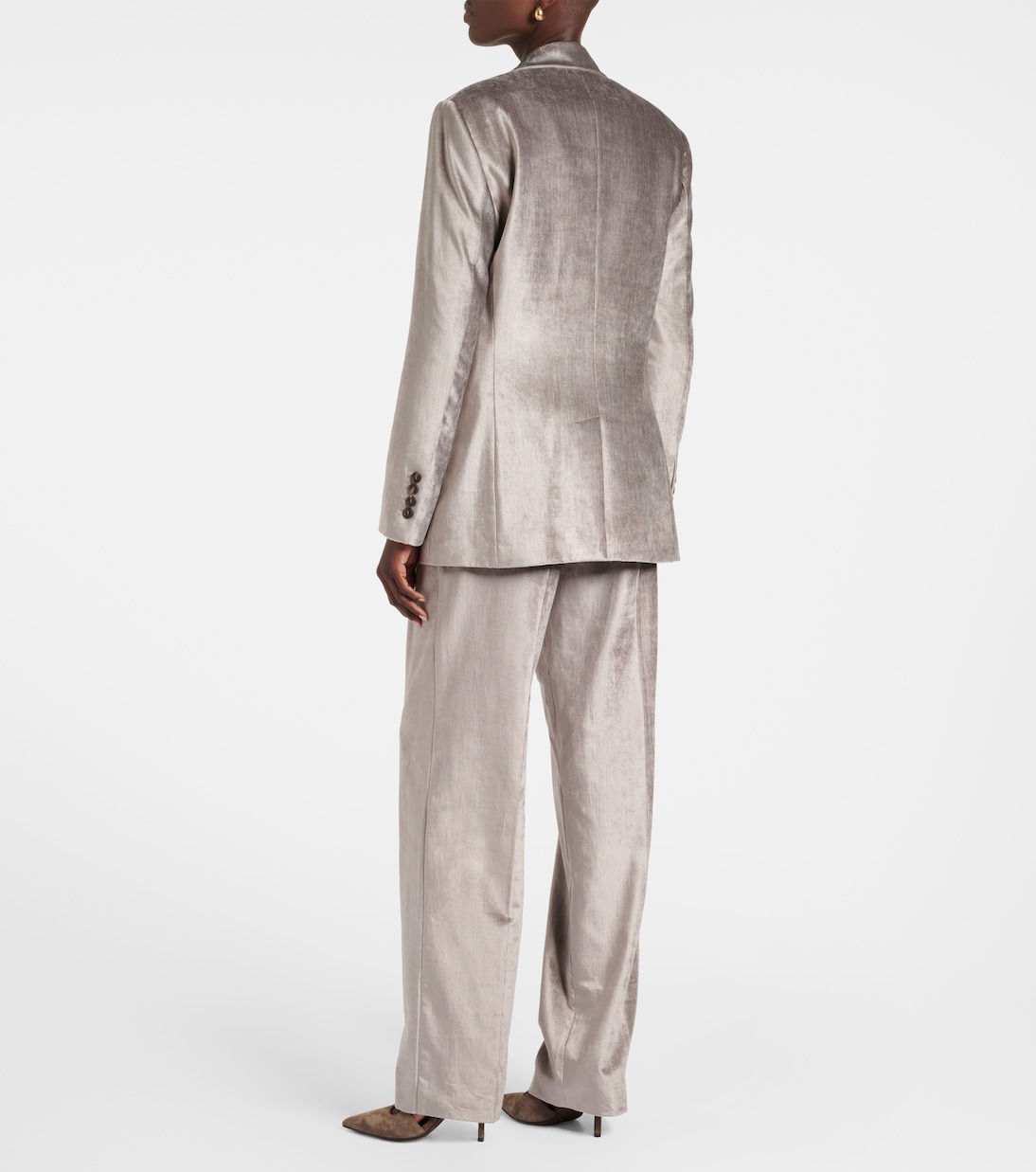 Blazer de terciopelo de mezcla de algodón | Brunello Cucinelli