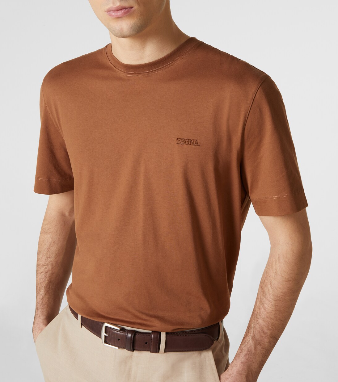 Logo embroidered cotton jersey T-shirt | Zegna