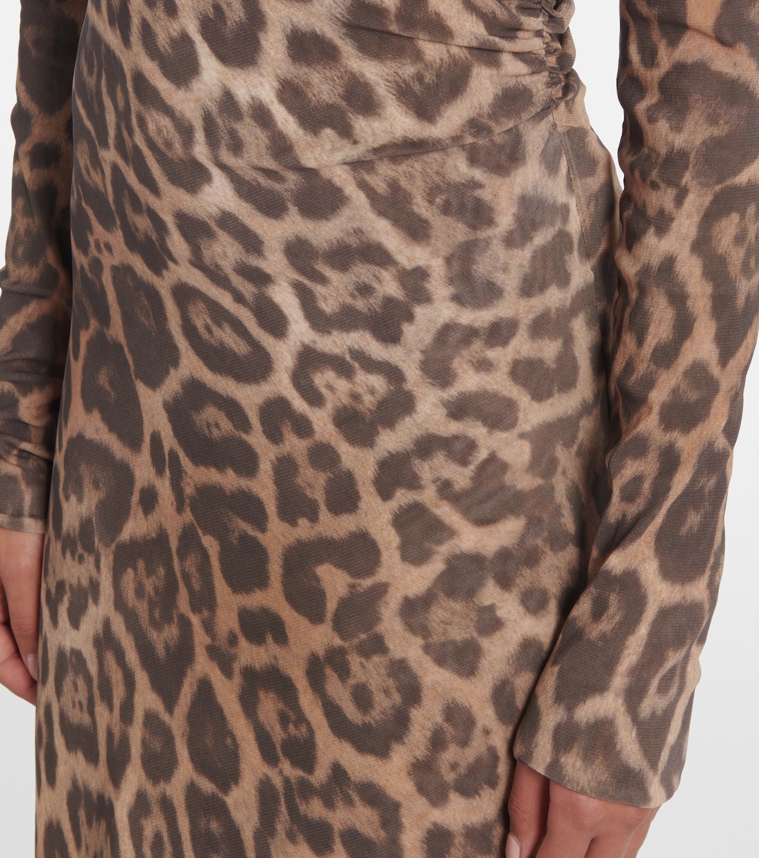 Abito midi con stampa leopardata | Stella McCartney
