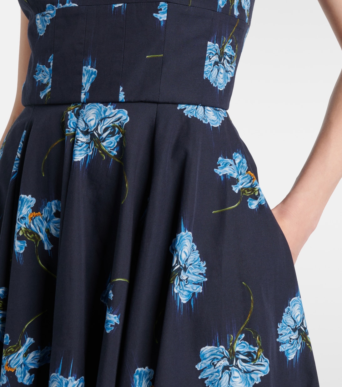 Bedrucktes Midikleid aus Baumwolle | Emilia Wickstead