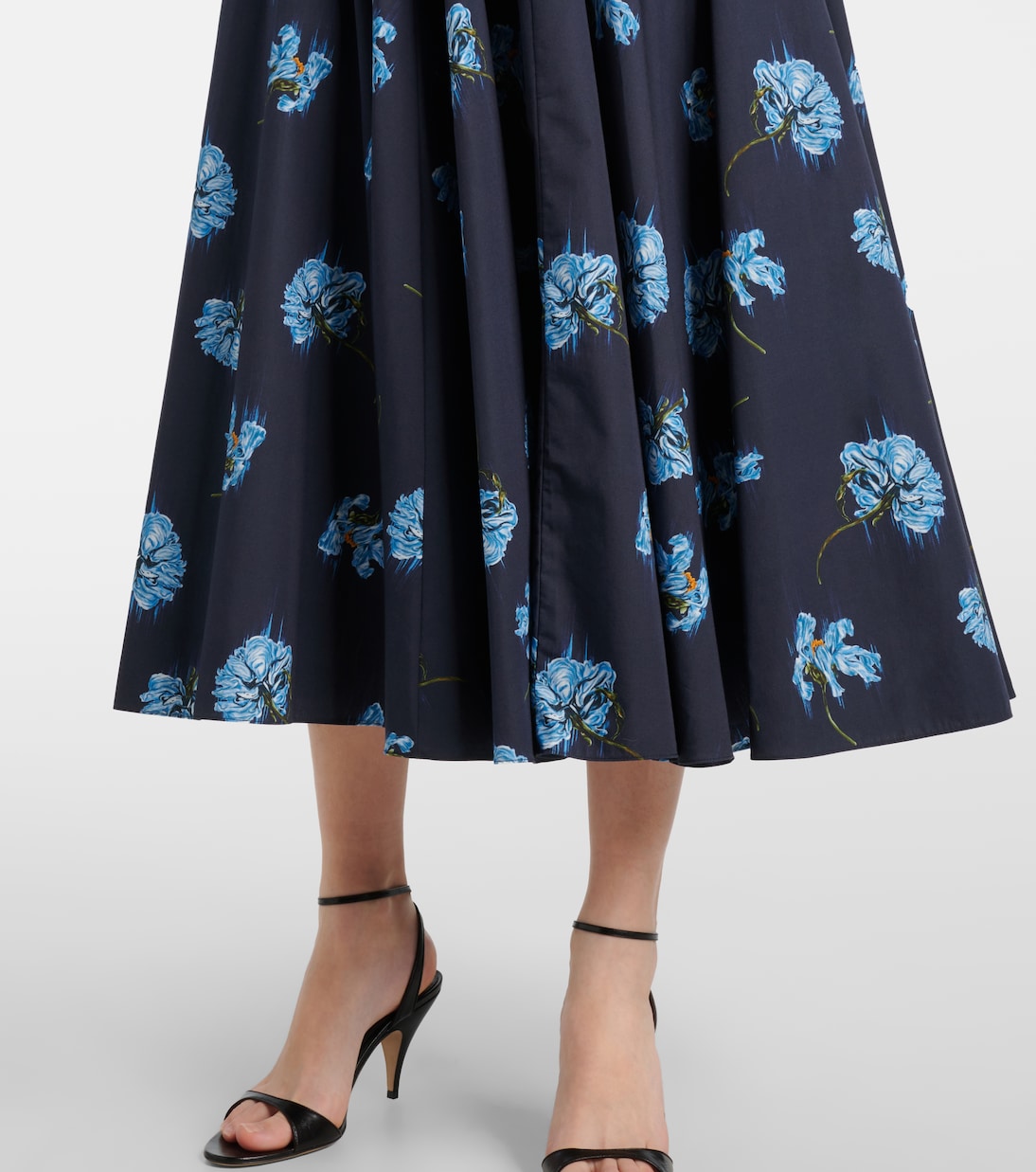 Bedrucktes Midikleid aus Baumwolle | Emilia Wickstead