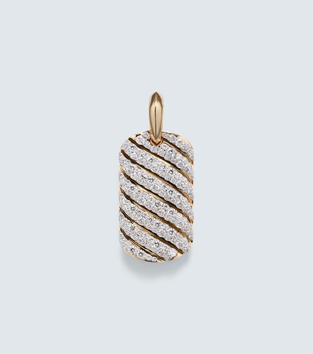 Sculpted Cable 18kt gold pendant with diamonds | David Yurman