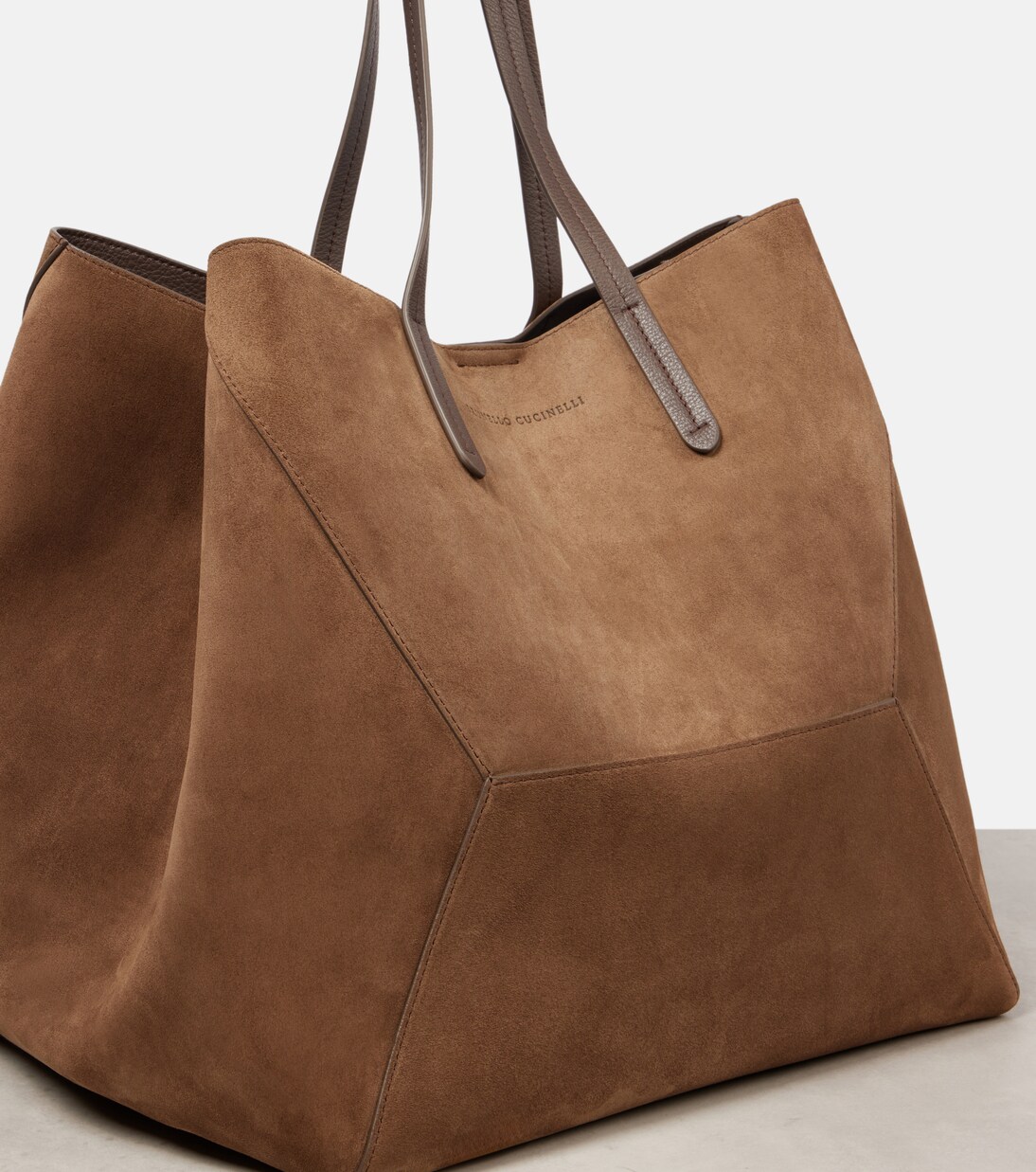 Tote Bag BC Duo Large aus Veloursleder | Brunello Cucinelli